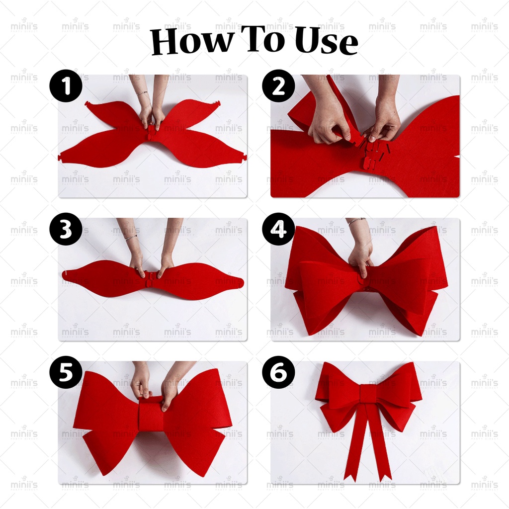MINIIS PARTY Big Ribbon For Car Ribbon Big Wedding Ribbon Red Ribbon ...