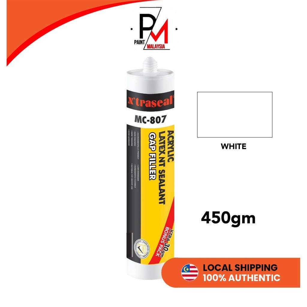 Xtraseal Acrylic Latex Sealant Gap Filler MC807 450g Silicon Sealant Gap Silicone Sealant White
