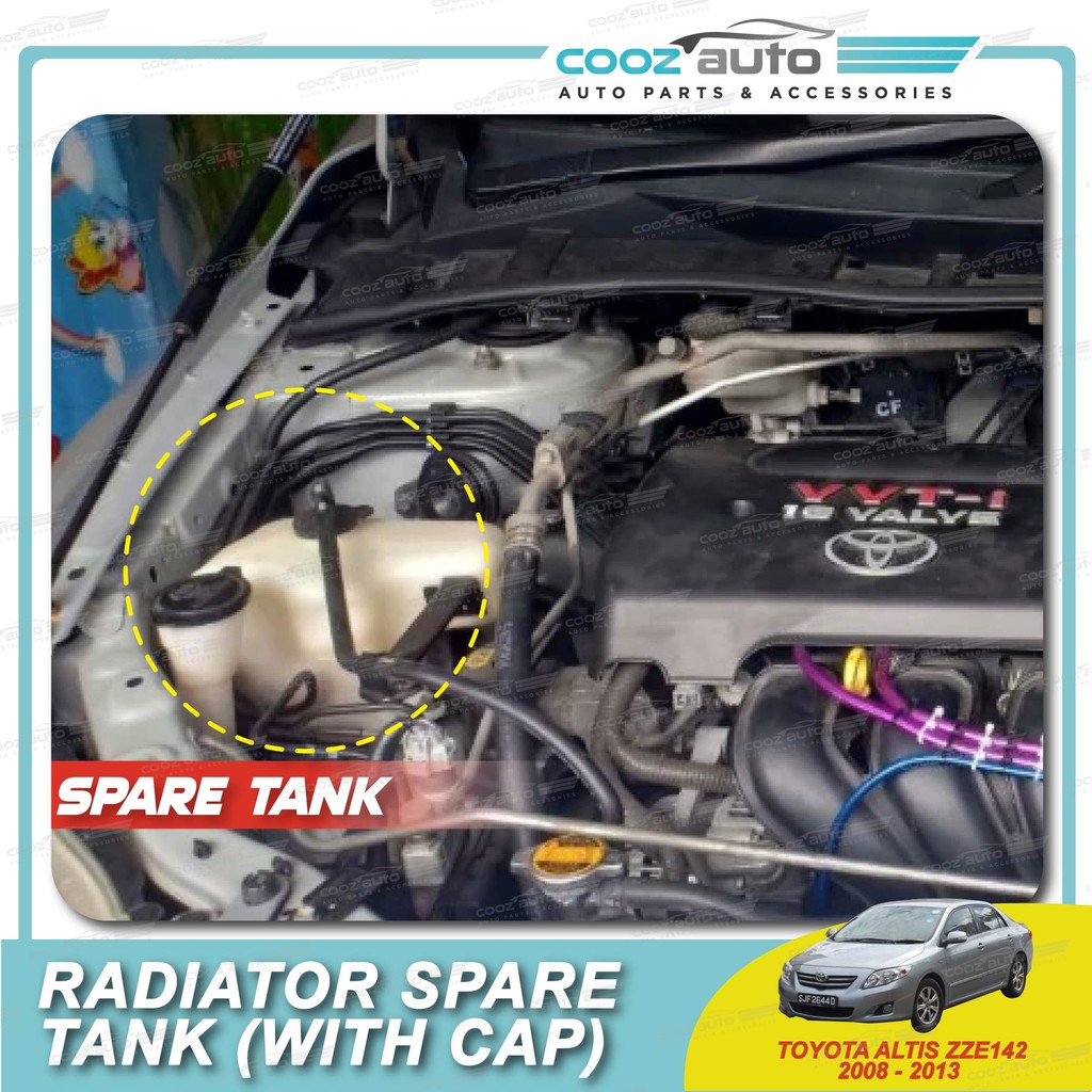 Toyota Altis ZZE142 2008 - 2013 Radiator Water Spare Tank Second Bottle ...