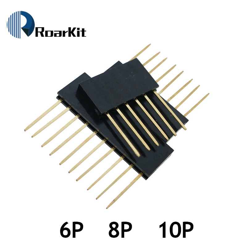 thumbnail image 2 of 10Pcs 2.54mm 8-Pin Stackable Long Legs Female Header For Arduino Shield – GPIO Extension Connectors 2 of 4