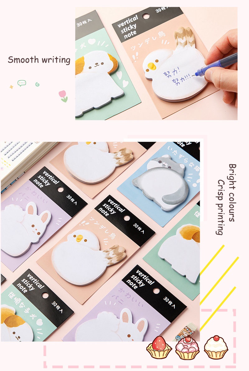 Creative Cartoon Sticky Notes Cute Animal Memo Note Notepad Student ...