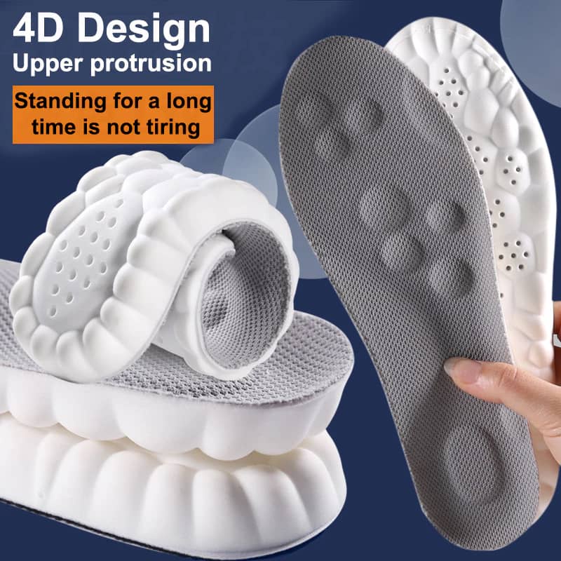 High Elasticity Latex Sport Insoles Soft Shoe Pads Arch Support ...