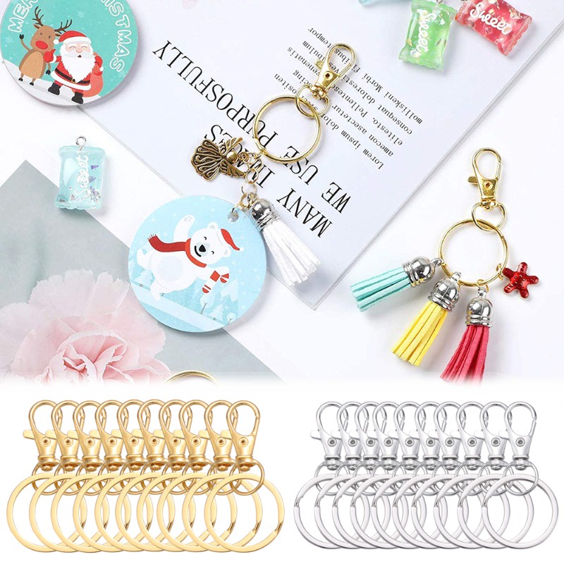 100Pcs/Set Silver Gold Lobster Claw Clasp - DIY Handmade Crafts ...