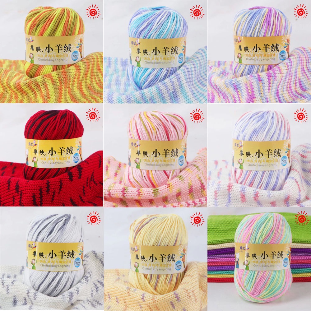 50g/roll Baby Thread Hand Knitted DIY Children's Sweater Outerwear ...