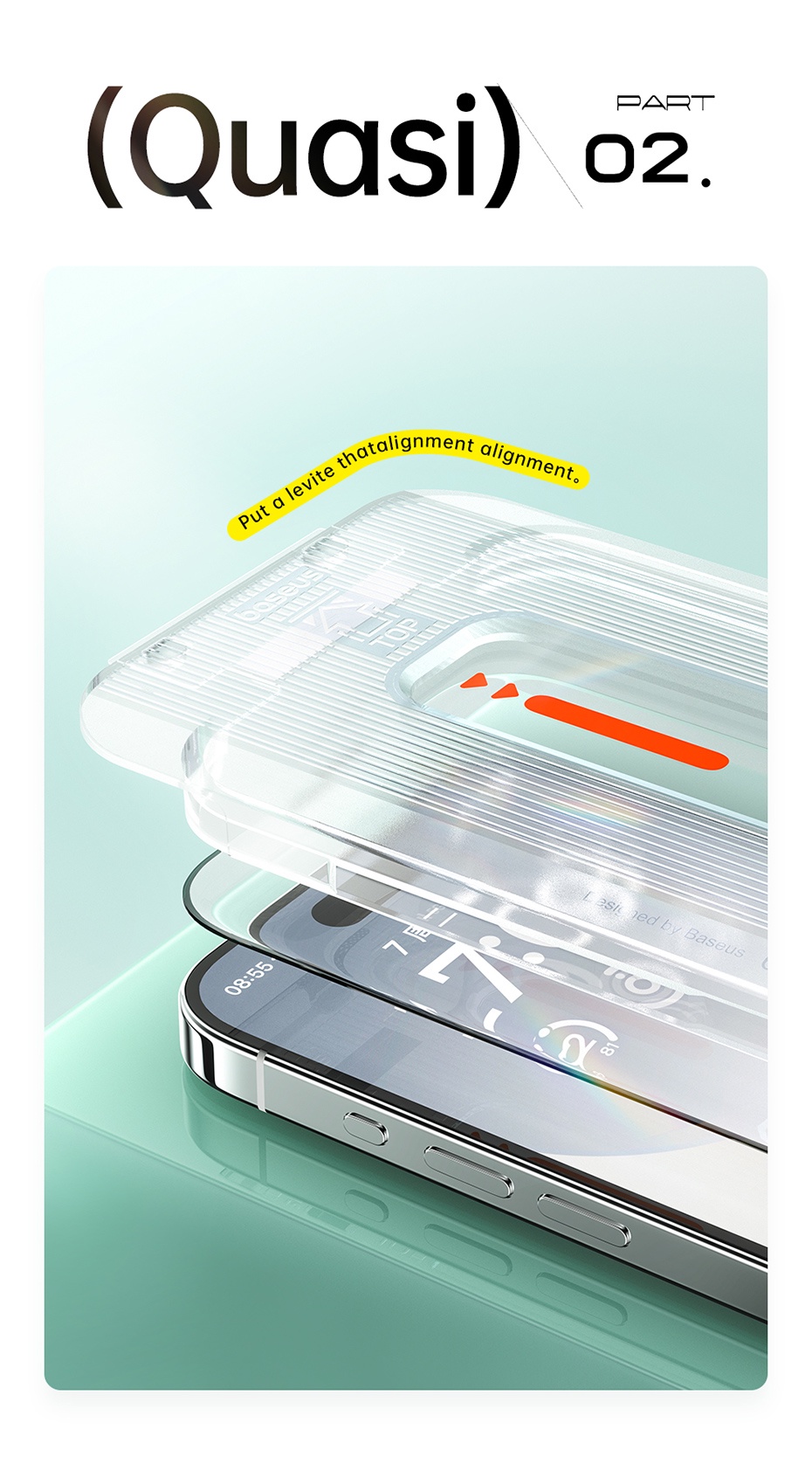Baseus Crystal Series Full-Coverage Privacy Protection Tempered Glass ...