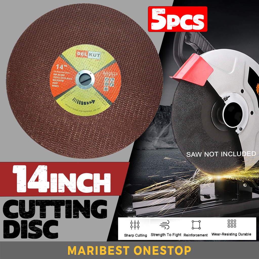 5Pcs 14 Inch Metal Cutting Disc Cut Off Machine Blade Mata Grinder ...