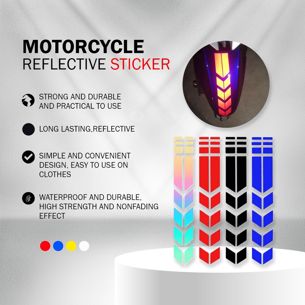 Motorcycle Sticker Motor Reflective Tape Sticker car sticker Car Safety ...