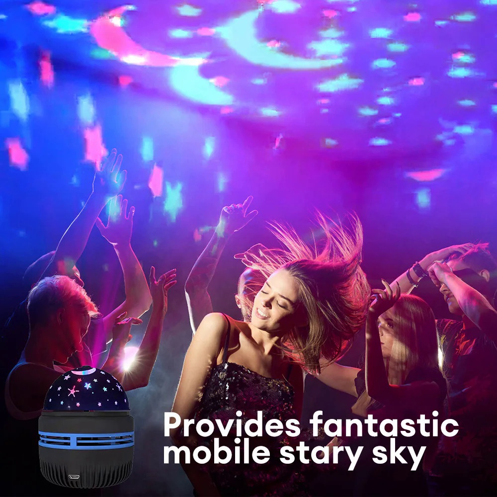 Colorful Starry Sky Projector Lamp Rotating Magic Ball Led Night Light ...