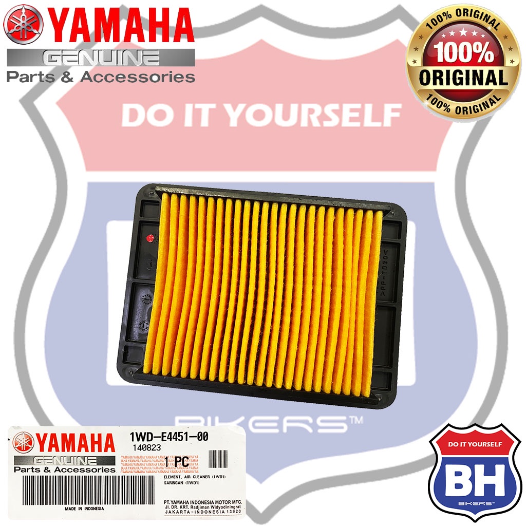 YAMAHA R25 MT25 MT-25 AIR FILTER AIR CLEANER ELEMENT PENAPIS UDARA 100% ...