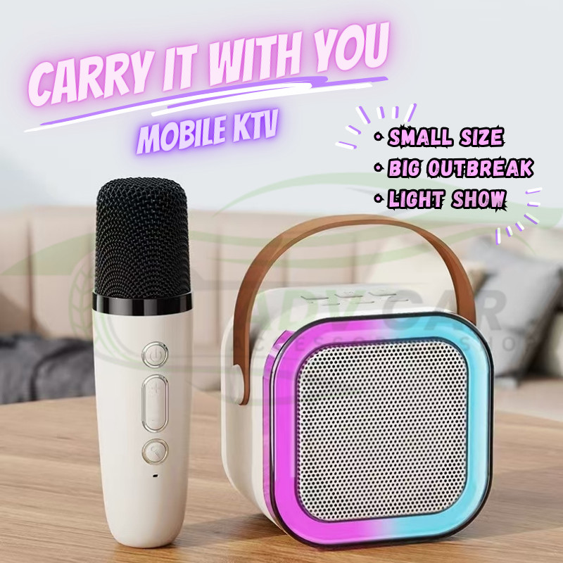 Wireless Karaoke Speaker K12 With Karaoke Bluetooth Microphone Home KTV ...