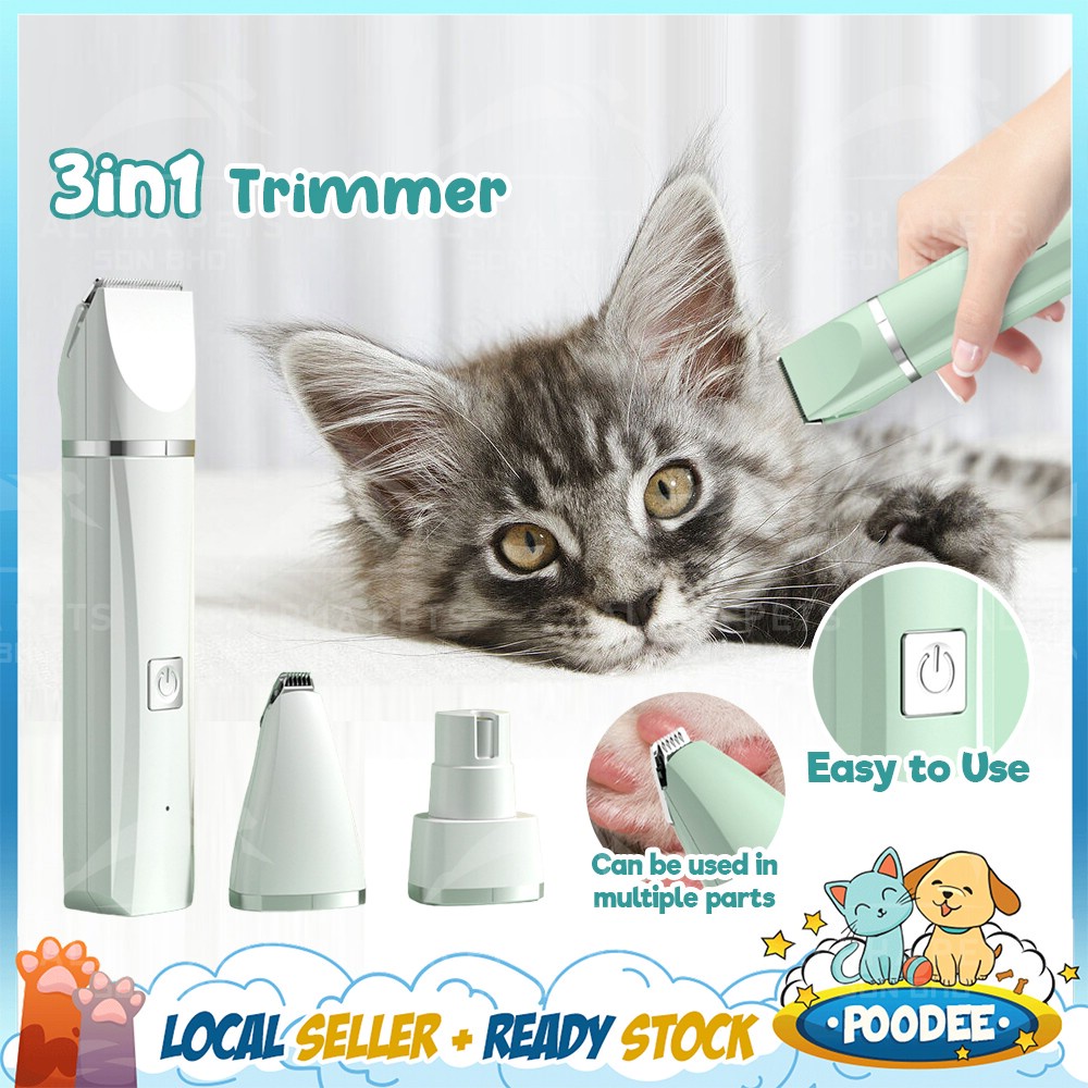 Dog Grooming Kit With LED Display, 35dB Ultra-Low Noise Dog Paw Trimmer Cordless Hair Trimmer For Paws Ears Face Rump With Led Light