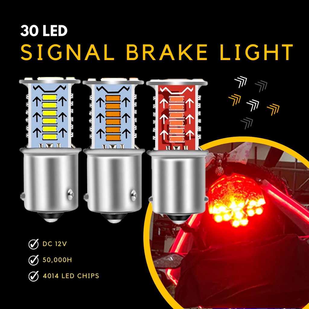 2 Pack 1157 Strobe Flashing Blinking LED Turn Signal Brake Reverse Light Bulbs
