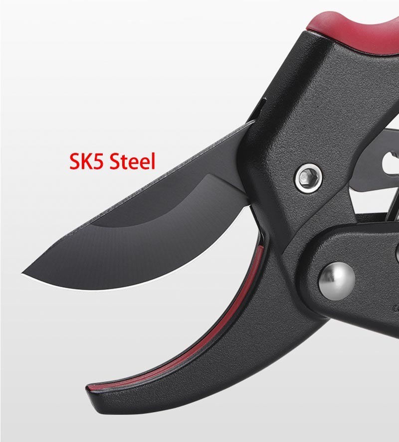 Adjustable Ratchet Skip Garden Pruning Shear SK5 Steel Cutter Labor ...