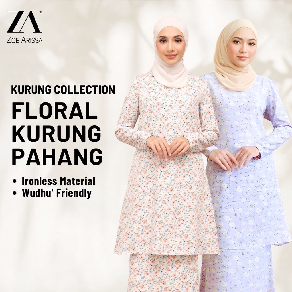 Zoe Arissa Baju Kurung Pahang Floral Kurung Moden Floral Printed Design