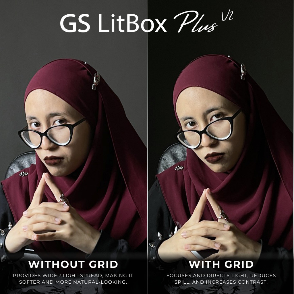 GS LitBox Plus APP Control Continous Lighting Octagonal Softbox Light ...