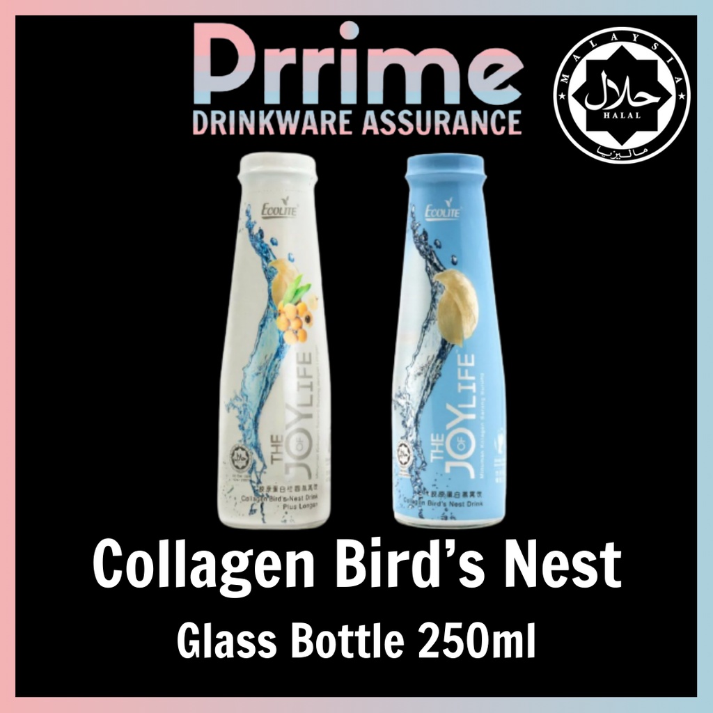 Ecolite Collagen Bird’s Nest Drink Glass Bottle Size (250ml) 2 Flavors