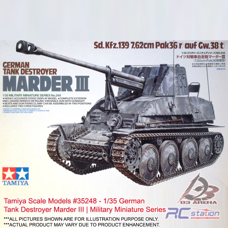 Tamiya Scale Models #35248 - 1/35 German Tank Destroyer Marder III ...