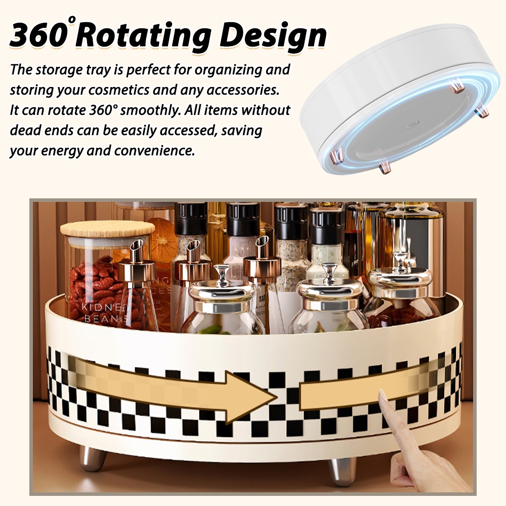 Innohut 360° Rotatable Storage Tray Cosmetic Storage Box Bekas ...