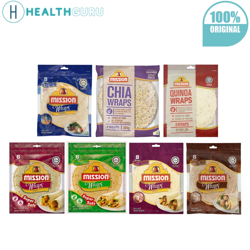 HealthGuru Mission Tortilla Wraps Potato Whole Grain Garlic Onion