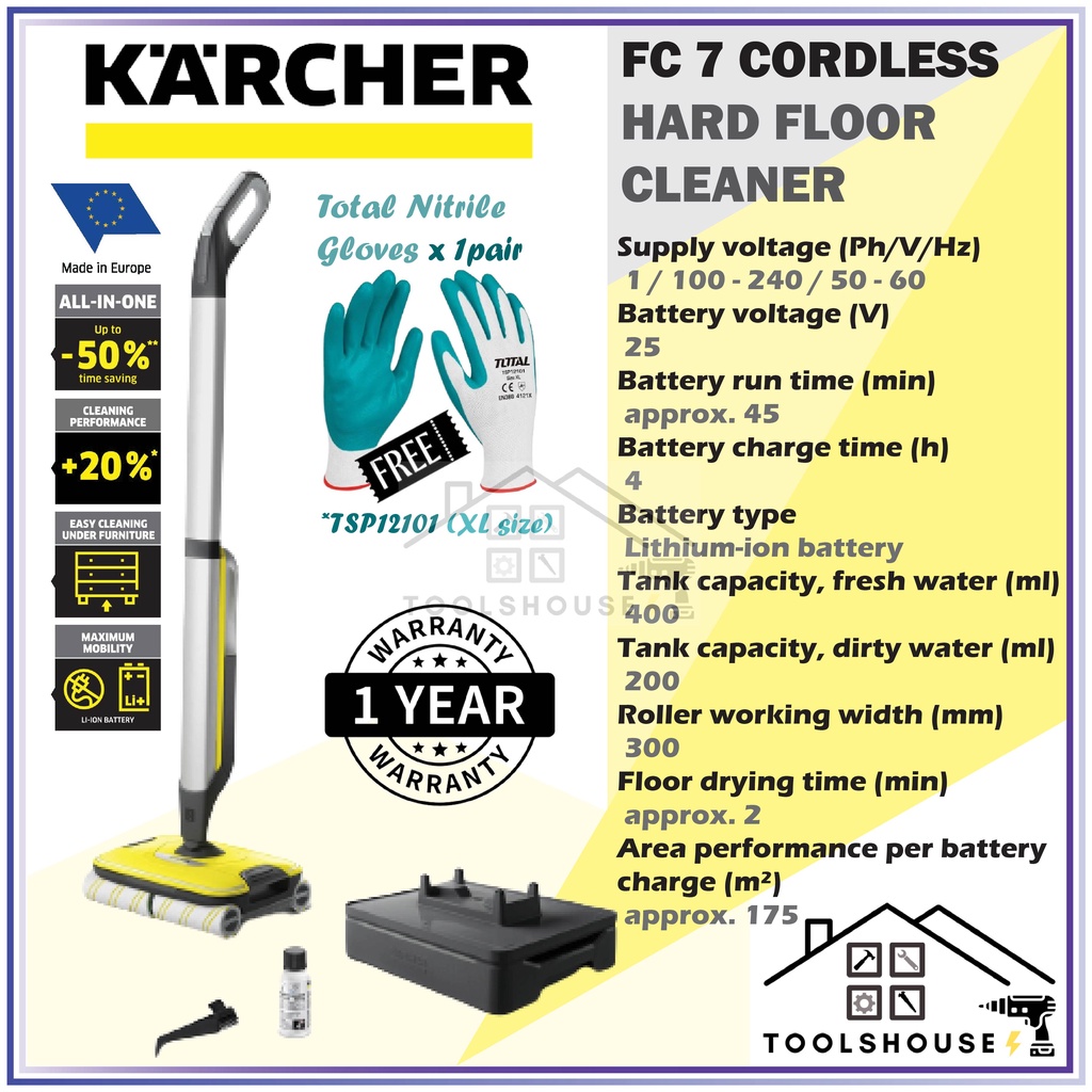Karcher FC7 Cordless Hard Floor Cleaner Shopee Malaysia