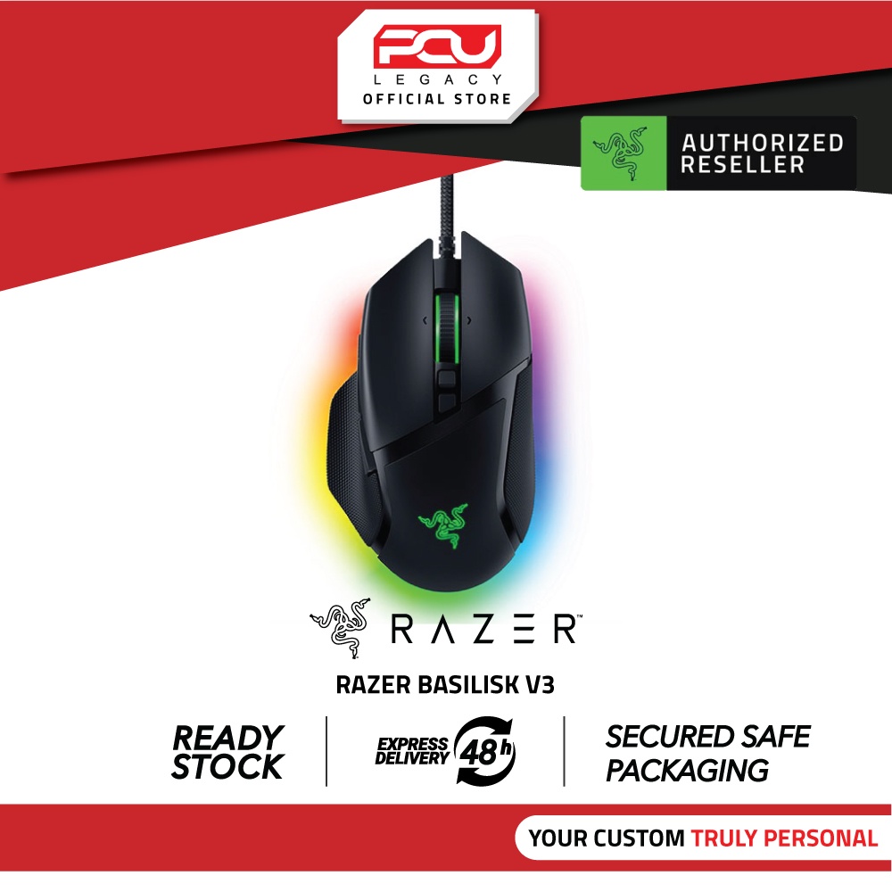 RAZER BASILISK V3 2NDG OPT M.S, ONBOARD MEM, 4W RAZER HYPERSCROLL