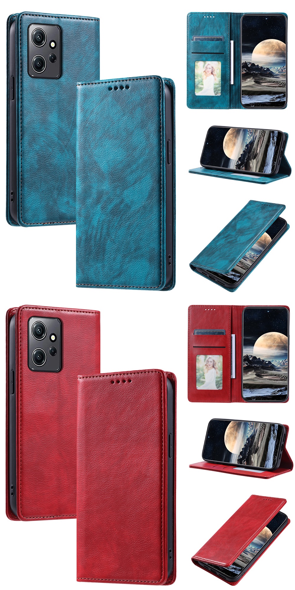 Flip Case for Xiaomi 14 13T 12T 11T Pro POCO C65 M6 Pro 4G M5s M3