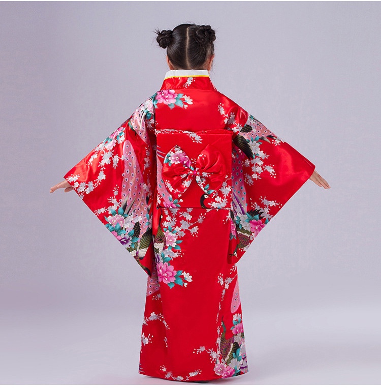 Japanese Costume for Kids Girl Kimono Robe Traditional Dress Children ...