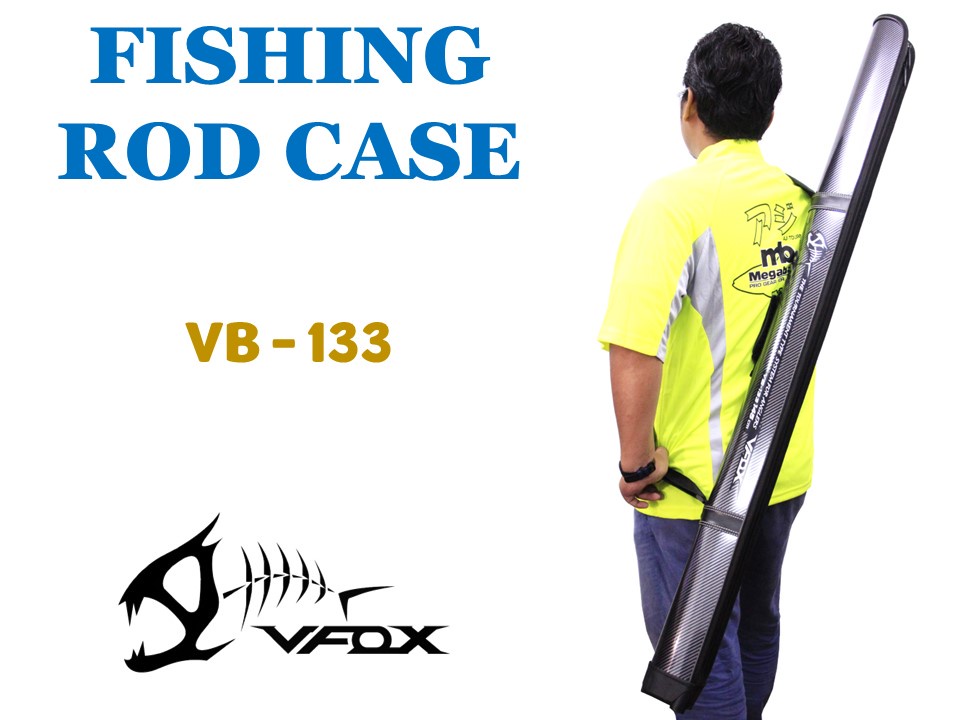 VFOX (2.3 - 4.7 feet) Hard Rod Case (70cm - 145cm) Fishing Rod Bag Fit 5 to  6 Rod Sections (Beg Joran Pancing)