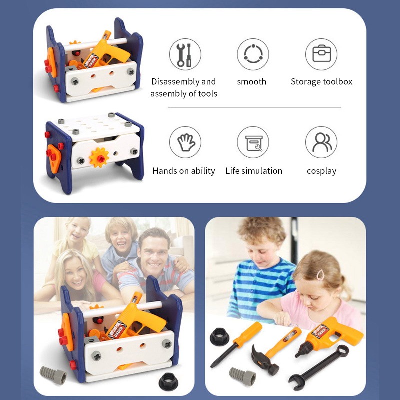 Kids Toys Tool Set Children's Educational DIY Portable Simulation ...