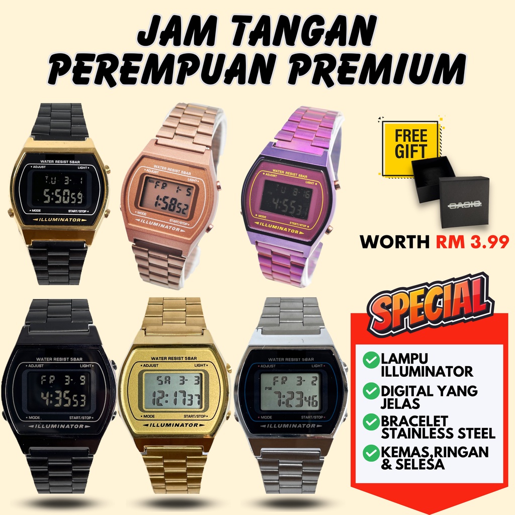 Jam Tangan Perempuan Ladies Watch Jam Tangan Rose Gold Women Watch