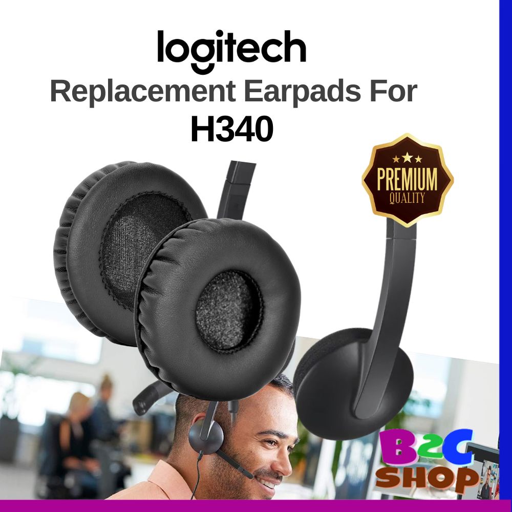 𝗥𝗘𝗔𝗗𝗬 𝗦𝗧𝗢𝗖𝗞 1 Pair Logitech H340 Headset Replacement EarPads Cushion Earpad Shopee Malaysia