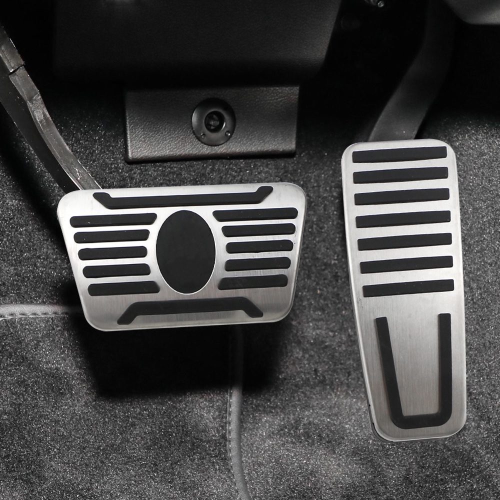 LHD Car Footrest Gas Brake Pedal Cover Set For Maserati Ghibli Levante Quattroporte – Aluminum Rubber Black