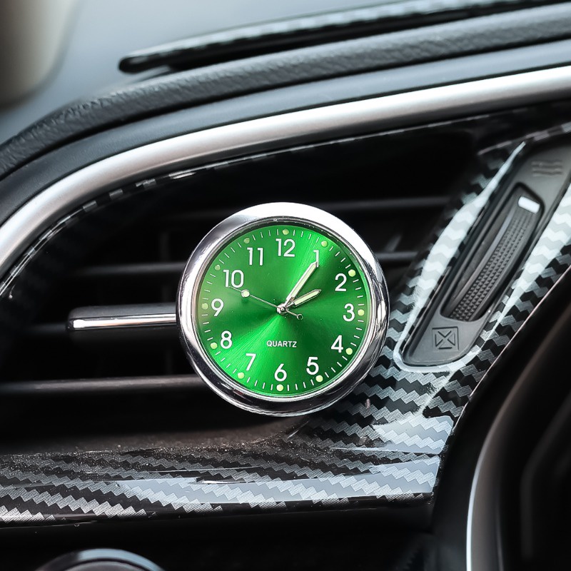 Mini Automobile Air Outlet Fluorescence Quartz Clock - Self adhesive ...