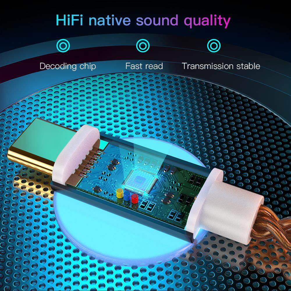 KEYSION HIFI DAC earphone Amplifier USB Type C to 3.5mm Headphone Jack ...
