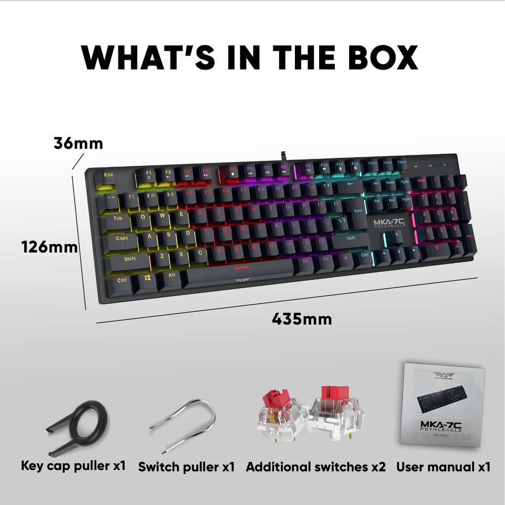 Armaggeddon MKA 7C Gaming Hotswappble Mechanical Keyboard Ramadhan ...