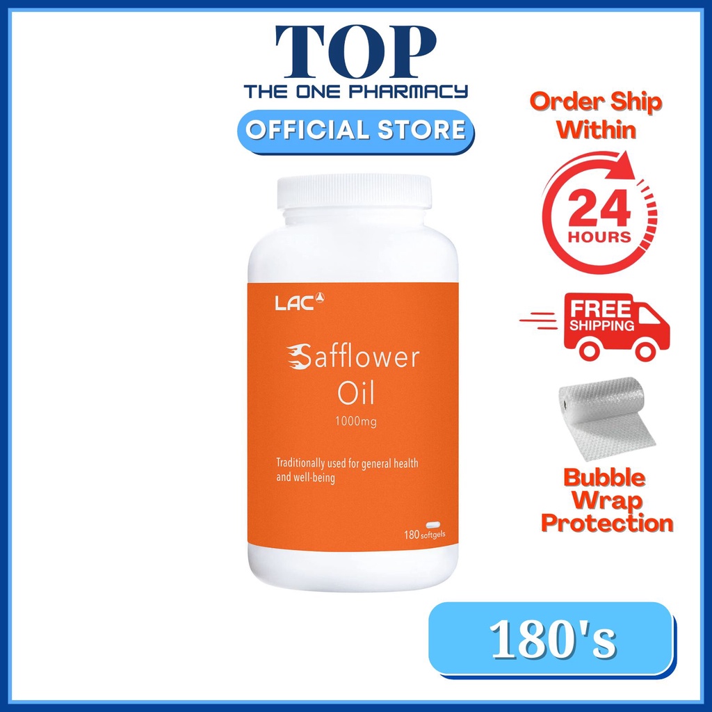 LAC Safflower Oil 1000mg (180 Softgels) Shopee Malaysia