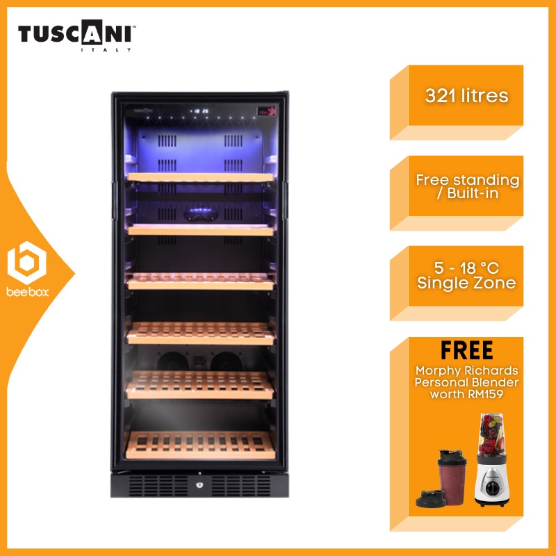 Tuscani BELLONA 110 Wine Chiller Cooler Cellar 111 Bottles Single Zone (321L) Shopee