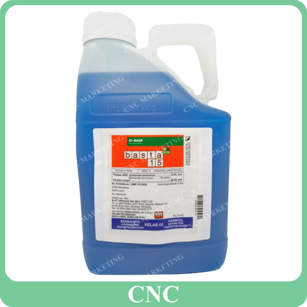 5L Basta 15 Bayer BASF Glufosinate Ammonium 13.5 Herbicide Racun