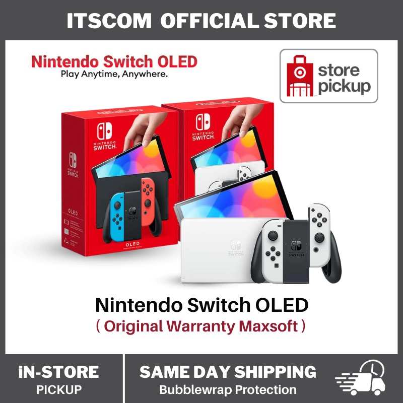 Nintendo Switch OLED Maxsoft Console | White/Neon | Malaysia Set | 1 ...