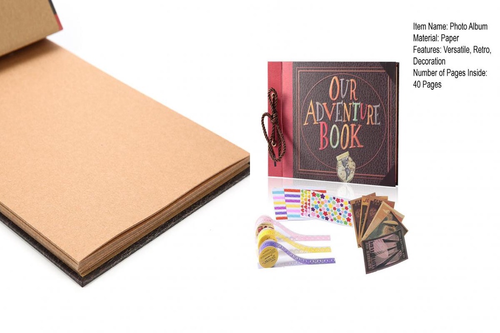 {freelive} Rope-bound Photo Book Retro Photo Album Vintage Adventure ...