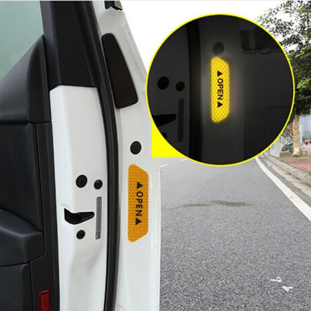 10Pcs Car Reflective Warning Sticker / Car Bumper Secure Reflector ...