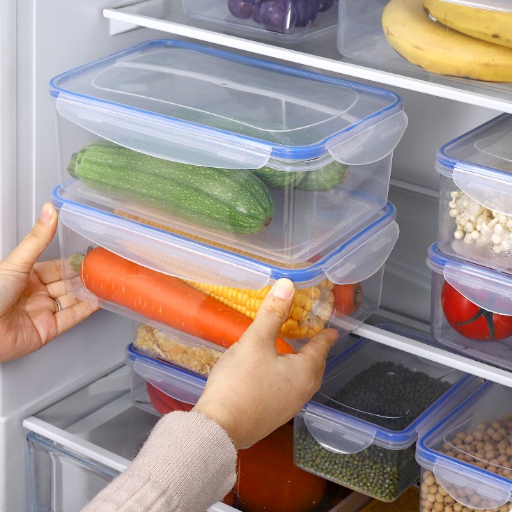 Household Kitchen Food Storage Transparent Container Freezer Microwave ...