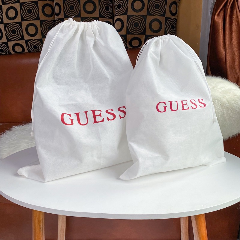 GUESS Cotton Drawstring DustBag Dust Bag Protective Bag Beg Habuk S M L Shopee Malaysia