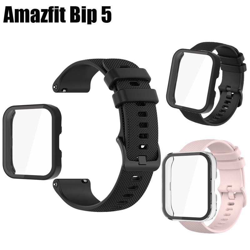 Custodia Protettiva Opaca Con Vetro Temperato Per Amazfit Bip 3 / Bip 3 Pro – Cover Rigida Con Protezione Schermo Integrata - 4
