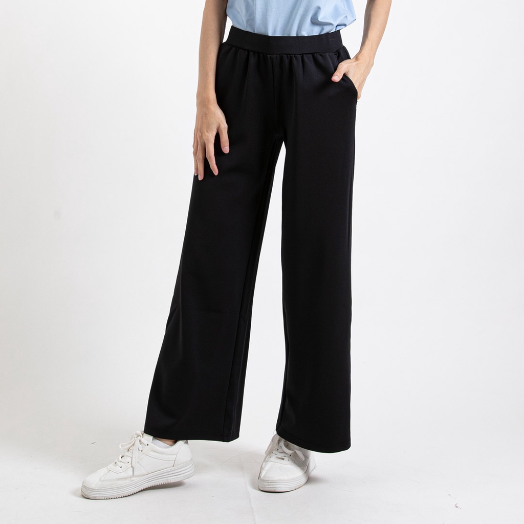 Forest Ladies Wide Leg Pants Roman Women Casual Long Pants, Seluar  Perempuan - 810533 Black S