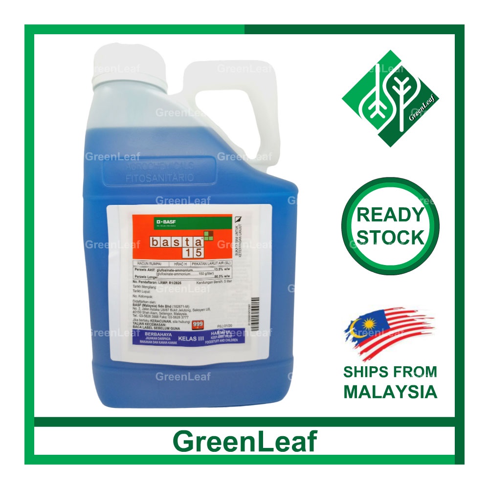 5L Basta 15 Bayer BASF Glufosinate Ammonium 13.5 Herbicide Racun