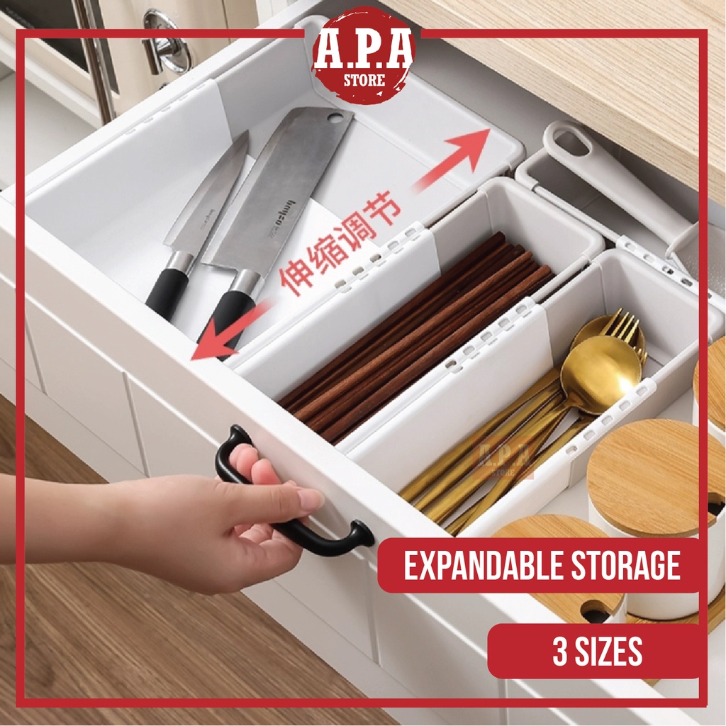 APA Expandable Storage Drawer Organizer Adjustable Divider Kitchen