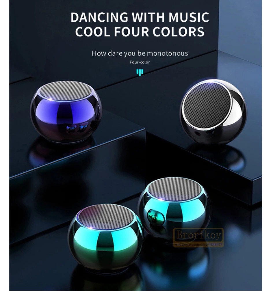 Mini Sound Box Speaker Wireless Bluetooth Play Music Phone Tablet Metal ...