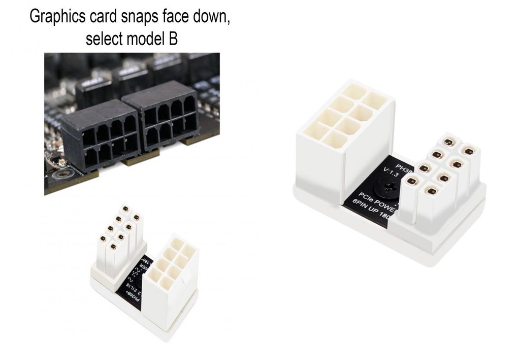 SN Adapter for Graphics Card 180 Degree Angled Power Steering Connector ...
