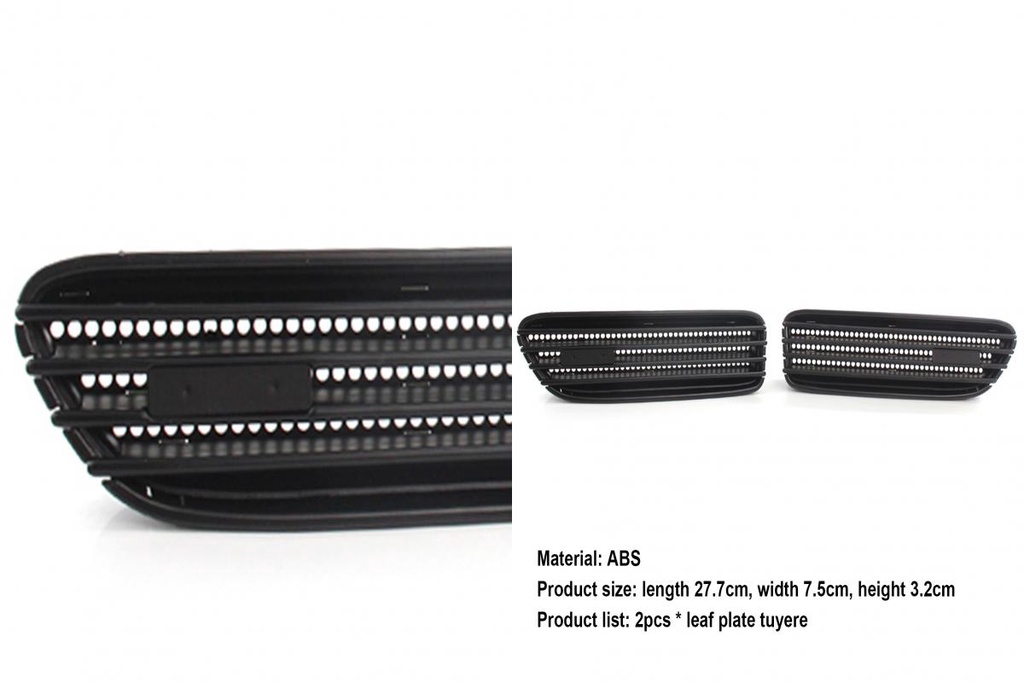 Pair ABS Side Fender Air Flow Vents Grille Grill For BMW E46 M3 2001